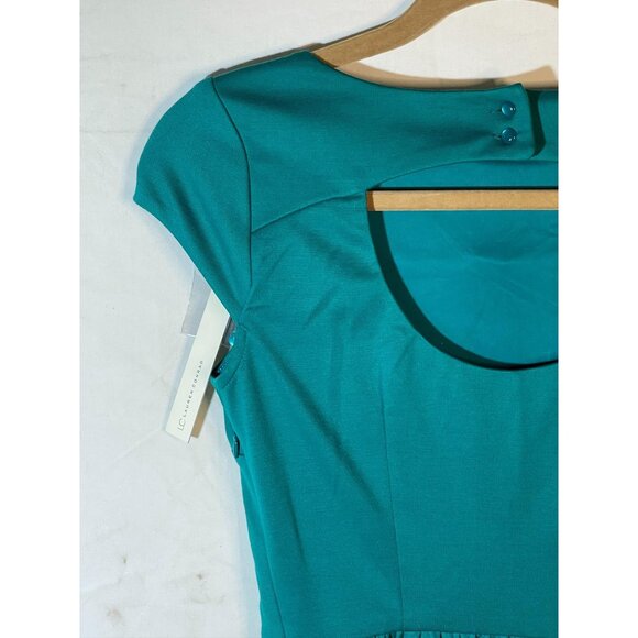 lc lauren conrad short sleeve dress green side zipper button size 0 READ NEW - Picture 13 of 13